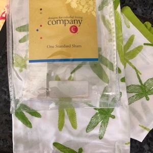 COMPANY C dragonfly button back pillow sham/NEW